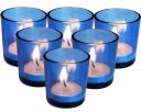 Pure Source India Set of 6 Glass Votive Tealight Candle Holders...