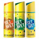 Set Wet Cool, Action and Allure Avatar Deodorant & Body Spray Perfume For Men, Pack of 3, 150 ml Each...
