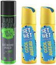 SET WET Deodorant For Men Cool Avatar Refreshing Mint, 150ml (Pack of 2) & Set Wet Hair Spray for Men Extreme Hold 200ml | No Sulphate, No Paraben | Quick Hair Styling and Setting, No Flaking...