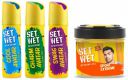 Set Wet Deodorant Spray Perfume, 150ml (Pack of 3) and Hair Gel Ultimate Hold, 250ml...
