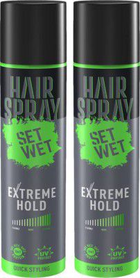 SET WET Extreme Hold for Men,Hair Setting and styling Hair Spray  (400 ml)