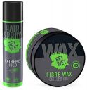 Set Wet Hair Spray for Men Extreme Hold 200ml & Hair Wax For Men - Fibre Hair Wax, 60g Strong Hold, Extra Volume...