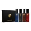 Set Wet Luxury Perfume Gift Set, 4x18ml | Woody, Amber, Musk Premium Fragrance Scent...
