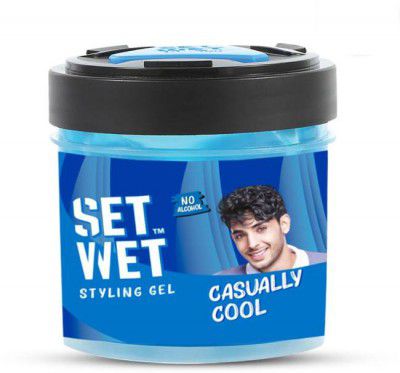 SET WET Styling Hair Gel for Men - Casually Cool for Medium Hold & High Shine,No Alcohol Hair Gel  (250 ml)