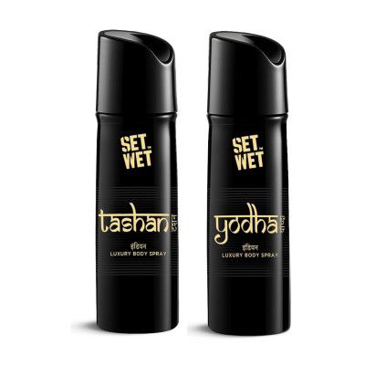 Set Wet Tashan & Yodha Indian Luxury Body Spray I 150ml Pack of 2