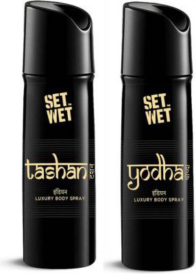 SET WET Yodha,Tashan Luxury & Long Lasting Body Spray I (300 ml, Pack of 2)