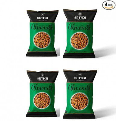 SETHJI CALIFORNIA ALMONDS Dry Fruits POUCH Value Pack (250gm each Pack of 4)