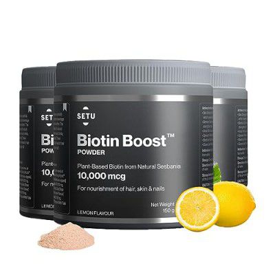 Setu Plant-Based Biotin Boost Powder - 150G (Pack of 3)