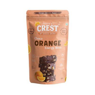 Sevens Crest Choco Orange Energy Bites – 180g (Pack of 1) | Protein Rich | Made with Nuts & Dates | Sweetened with Dates Paste | No Preservatives | Healthy Date Bites with Almond, Cashew, Orange Oil &