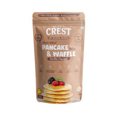 Seven's Crest Multi Millet Pancake & Waffle Mix – Vanilla, 200g (Pack of 1) 