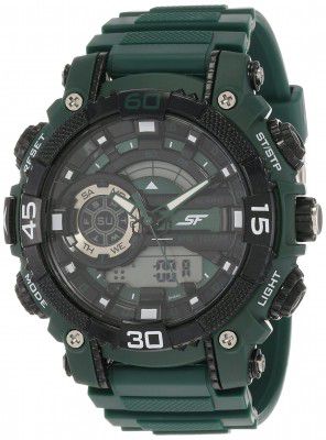 SF Analog-Digital Black Dial Mens Watch-NL77070PP06/NP77070PP06