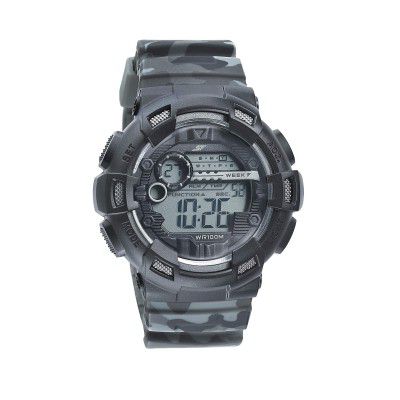 SF Camo Series Digital Black Round Dial Men's Sport Watch-77053PP07