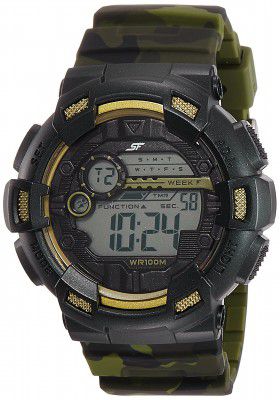 SF Carbon Digital Black Dial Mens Watch-NL77053PP02/NP77053PP02