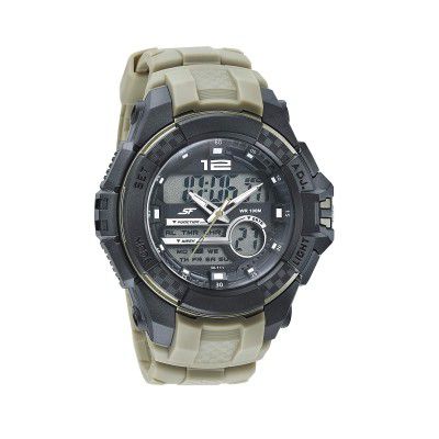 SF Carbon Series Analog-Digital Black Round Dial Men's Sport Watch-77027PP06