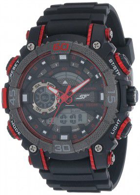 SF Xtreme Gear Analog-Digital Black Dial Mens Watch-NL77070PP01/NP77070PP01
