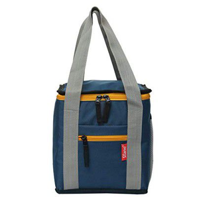 Sfane Insulated Lunch Bags Tiffin Bags Navy Blue 9.50 inches Easy Wash (Navy Blue)(1Qty).
