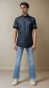 Sfashion  Men Regular Fit Printed Button Down Collar Casual Shirt...