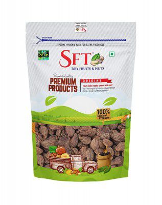 SFT Cardamom Black Whole Organic (Badi Elaichi, Sabut Elaichi) Grade- Big Size 50 Gm
