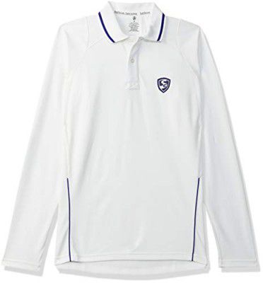 SG Cricket Shirt SG Test (F/S) XL Polyester Cricket Shirt, XL (Off-White)