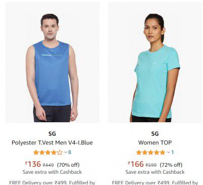 SG Mens & Womens T-shirt up to 80% off