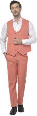 SG RAJASAHAB  Men Single Breasted Solid Suit
