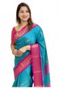 SGF11 Women's Kanjivaram Soft Lichi Silk Saree With Blouse Piece...