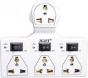 SGJET 4 Universal Socket 3 Switch Multi Plug 220V AC 6 A Three Pin Socket...