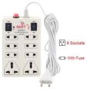SGJET Multi Pin White Extension Board ( 2 m , 8 Socket , 2 Switches)...