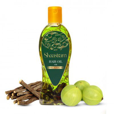 Shaastram Amla & Mulethi Herbal hair Oil for men & women| Natural Hair Care - 180ml
