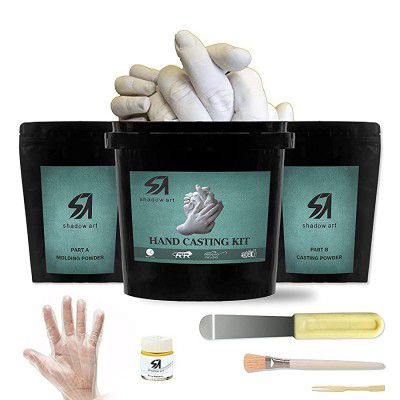 Shadow Art 3D Couple Hand Casting Set for Gift