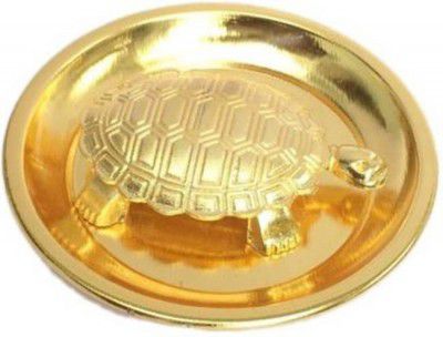shahinpearlmart Kachua Plate / Tortoise Plate for Home, Office, Shop & Factory | Vastu & Feng Shui Decorative Showpiece Decorative Showpiece - 9 cm  (Metal, Gold)