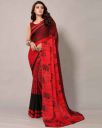 SHAILY Leaf Print Georgette Saree...