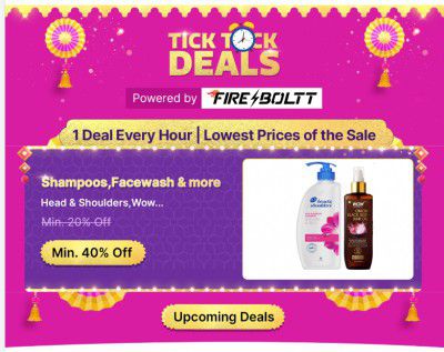 Shampoo @ Minimum 40% Off | Flipkart 1 Hour Tick Tock Deal