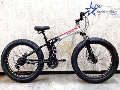 Shanti A1 Fat tire Folding Bike (Unisex), Dual Suspension   