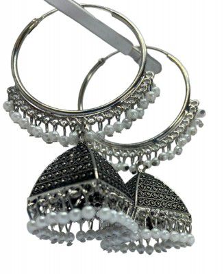 Sharalle Afghani Style Antique Oxidised Jhumka Women Jewellery Earrings for girls