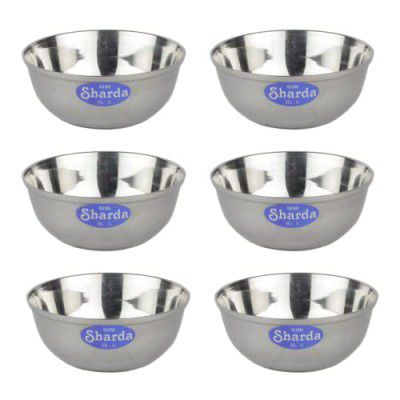 Sharda Metals Stainless Steel Katori Set of 6 - 150 ml Each