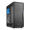 Sharkoon Acrylic Vs4-W Mid Tower Pc Computer Case I Support Mini-Itx, Micro-ATX, ATX Motherboard with 2 X 120 Mm Fan (Pre-Installed) - Black...