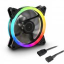 Sharkoon Shark Blades PWM 120 mm Addressable RGB LED1400 RPM Cooler I Case Fan - Black...