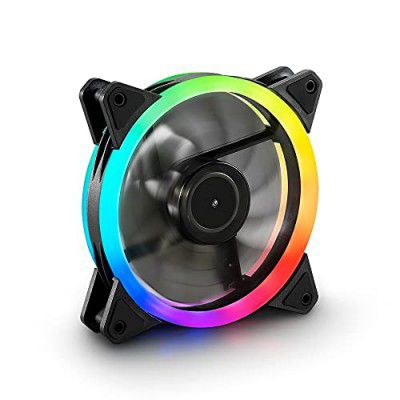 Sharkoon SHARK Blades RGB 120 mm Addressable RGB LED 1200 rpm Cooler I Case Fan - Black