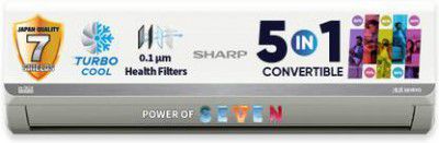 Sharp 5 in 1 Convertible 1 Ton 3 Star Split Inverter 7 Stage Health Filters AC - White  (AH-SI12V3B-GC)