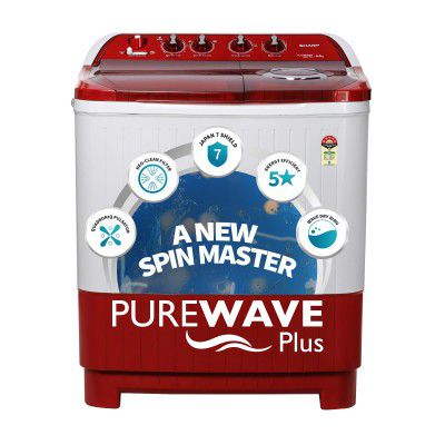 SHARP 8.0 kg, 5 star Semi-Automatic Top Loading Washing Machine (ES-SD80NB-TR)