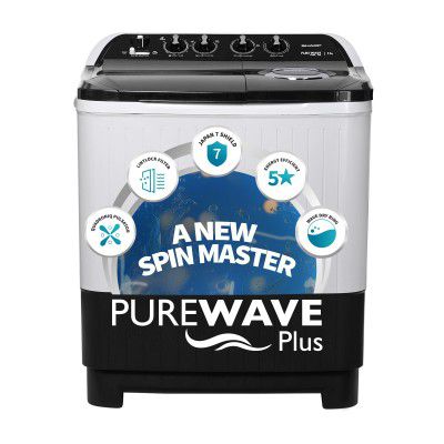 SHARP 9.0 kg, 5 star Semi-Automatic Top Loading Washing Machine (ES-SD90NB-TS)