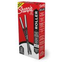 SHARPIE Black Roller Ball Pen |Smudge Proof Ideal for Regular Office Usage |Stationery Items | Needle Point (0.5mm) |Pack of 12...