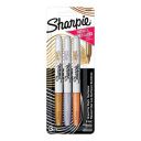 Sharpie Metallic Assorted Fine Tip Permanent Marker for Precise Writing Pack of 3...