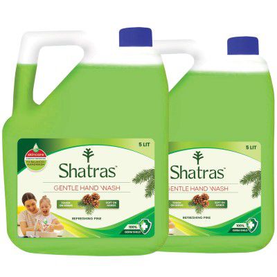 Shatras Handwash Liquid Refill Can - Refresh Pine | (Pack of 2 * 5 Liter)