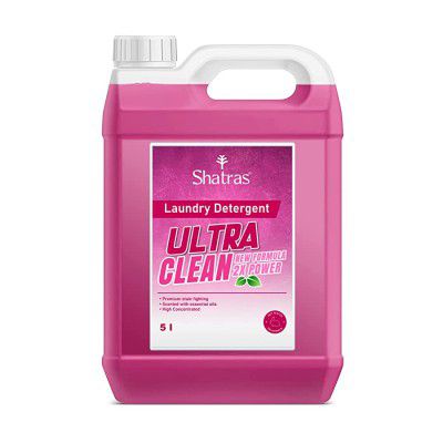 Shatras Pink Lily Liquid Detergent, Laundry Liquid for Fabric Care, Suitable for Top-Load and Front Load Machine and Hand Wash, Concentrated Laundry Detergent