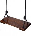Shayar Art Wooden Swing | Small Swing | Tree Swing | Hanging Wooden Swing Seat | Wood Tree Swings with Adjustable Rope for Adults,Children,Kids, Indoor,Outdoor,Garden(17.7x7.9x1.0 inch)...