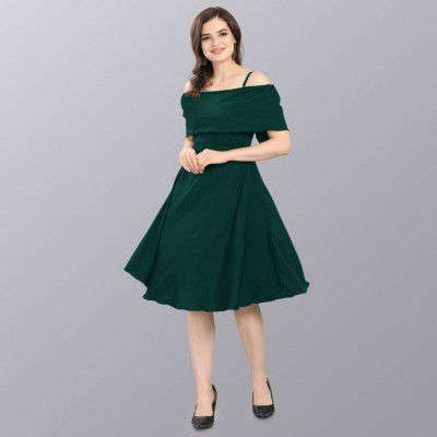 Sheetal Associates  Women A-line Green Dress