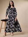 Sheetal Associates Women Fit and Flare Black, White Dress...
