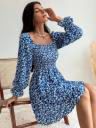 Sheetal Associates  Women Fit and Flare Blue, White Dress...